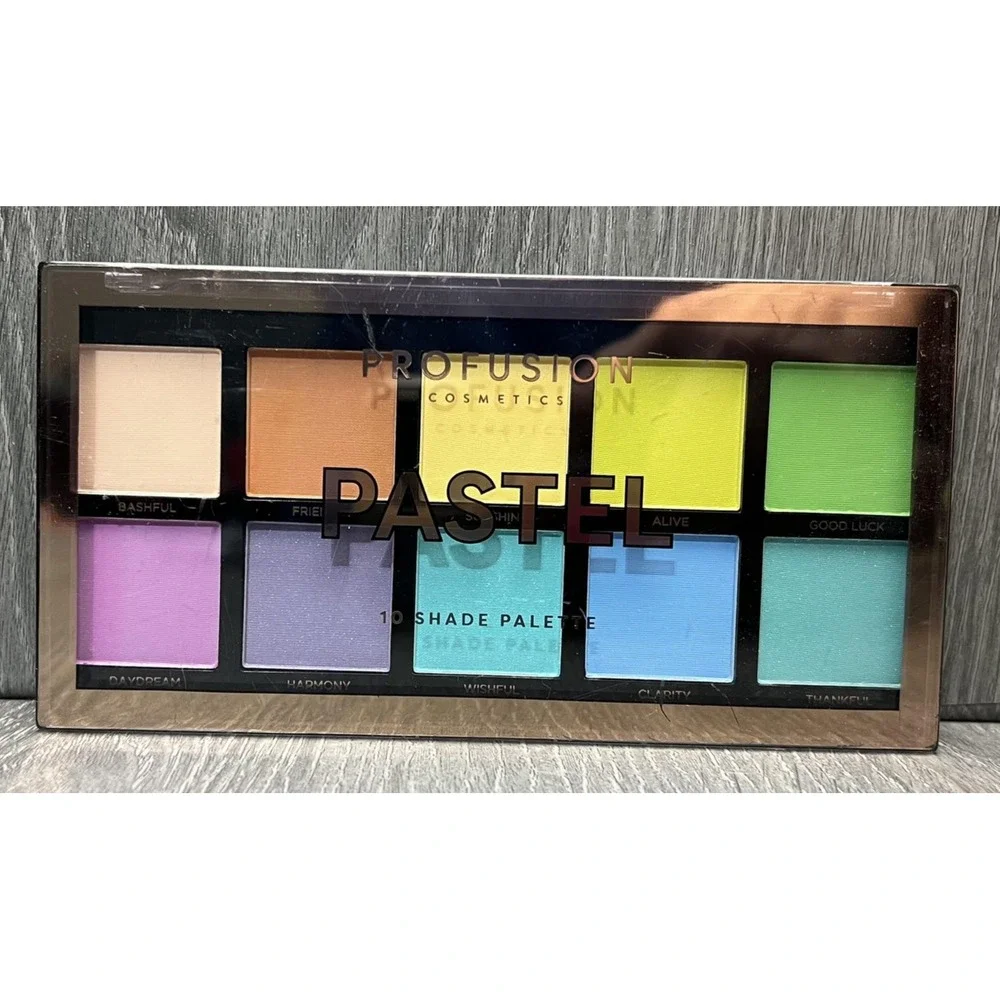 Profusion Cosmetics 3 Palette Set Neon Spectrum Pastel Eyeshadow 10 Shade New